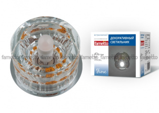 Точечный светильник Fiore DLS-F119 G9 CHROME/CLEAR+GOLD