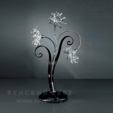 Настольная лампа 374/3L CHROME + BLACK IDL Италия  20W 47 см Черного цвета Girasole