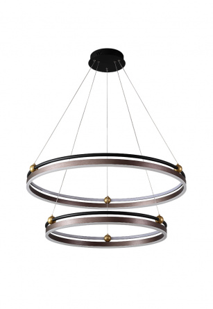 Люстра Crystal Lux FERNANDO SP123W LED D600+800 COFFEE/BLACK фото 2
