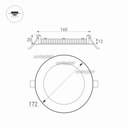 Точечный светильник DL EDGE 020112 фото 3