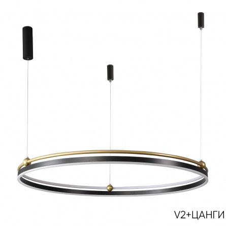 Люстра Crystal Lux FERNANDO SP88W LED BLACK/GOLD фото 3