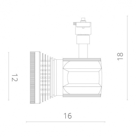 Трековый светильник Pianta A6118PL-1BK фото 2