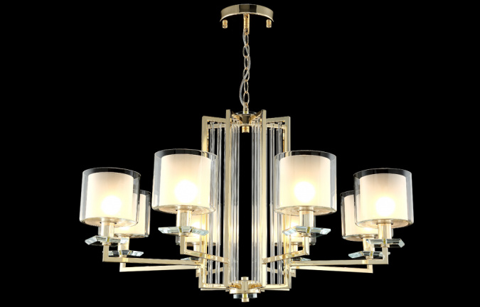 Люстра Crystal Lux NICOLAS SP-PL8 GOLD/WHITE фото 2