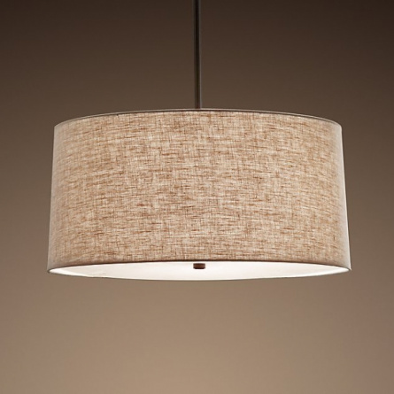 Люстра RH ROUND Linen Shade Pendant фото 1